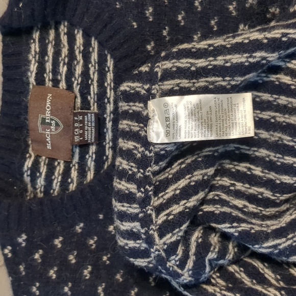 Lamb's Wool Sweater - Black Brown 1826 - Picture 5 of 9